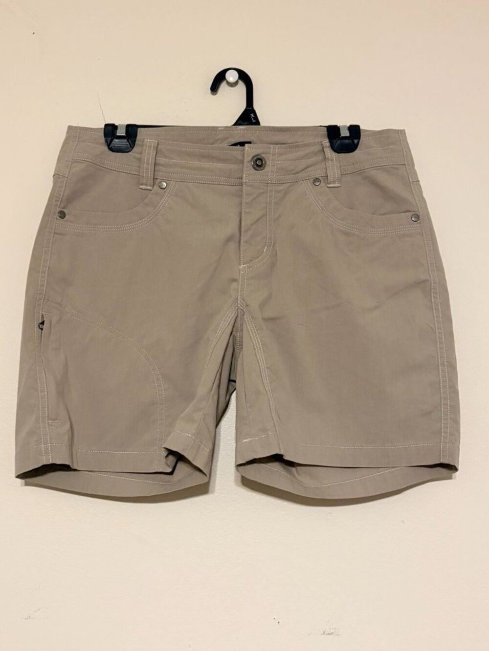 Women's Kuhl Khaki Beige Splash 5.5" Hiking Bermuda Shorts Size 10